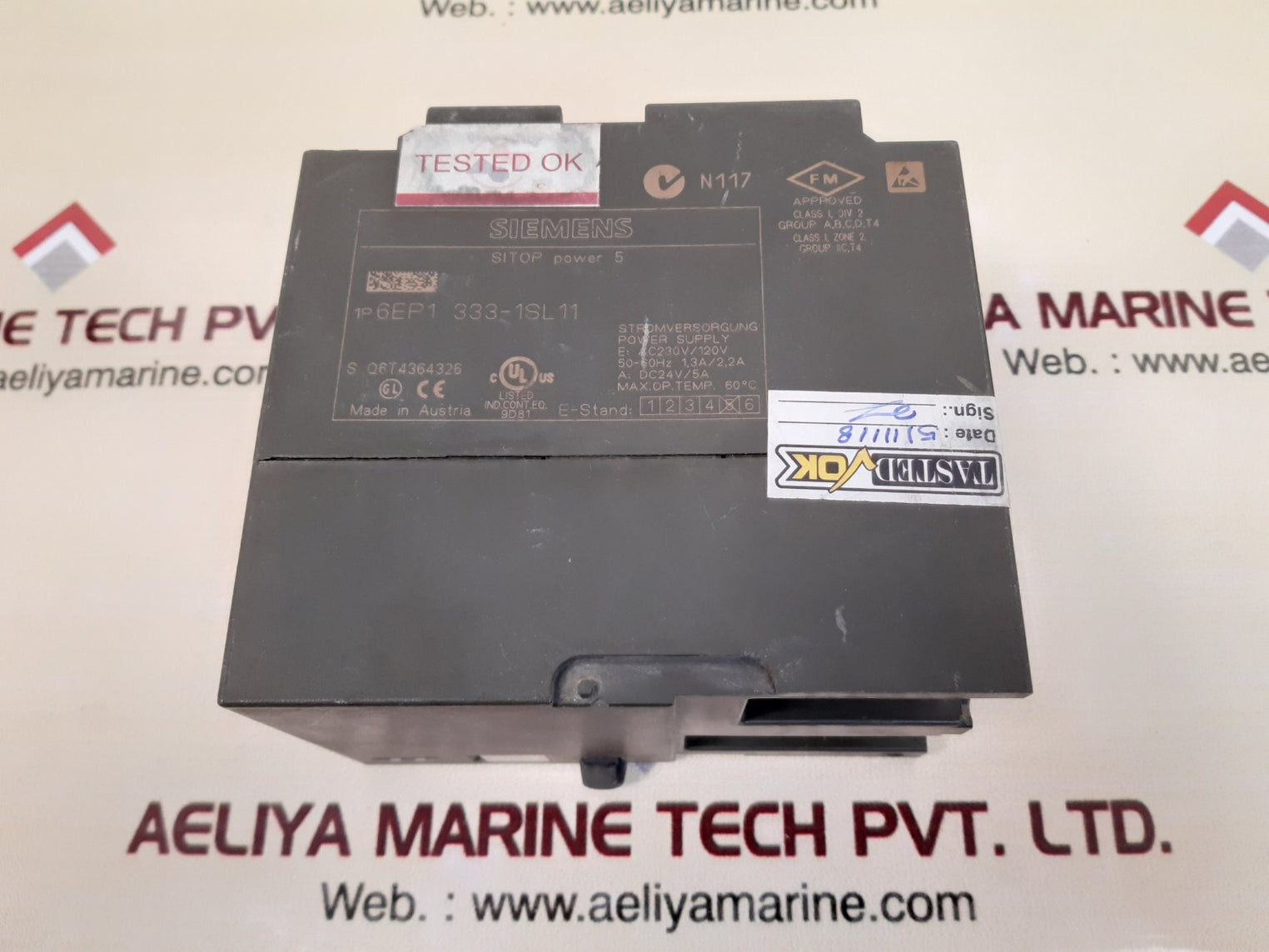 Siemens 6ep1 333-1sl11 power supply 50/60hz