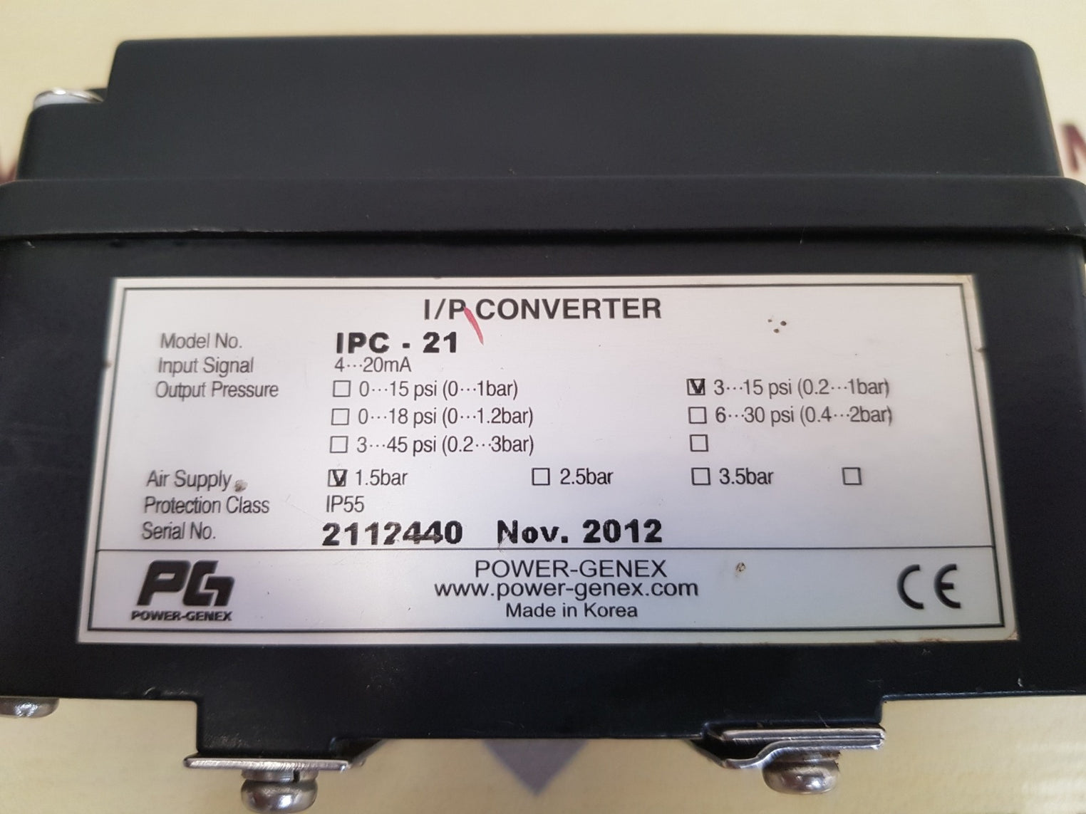Power-genex ipc-21 i/p converter