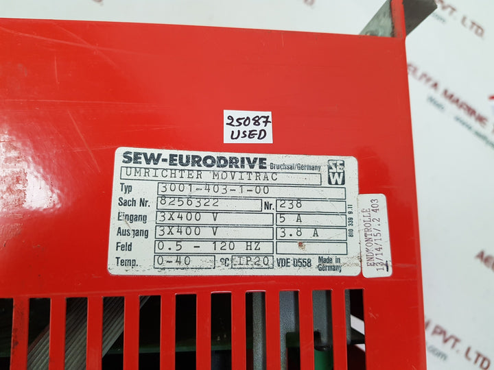 Sew-eurodrive 3001-403-1-00 inverter movitrac 8256322