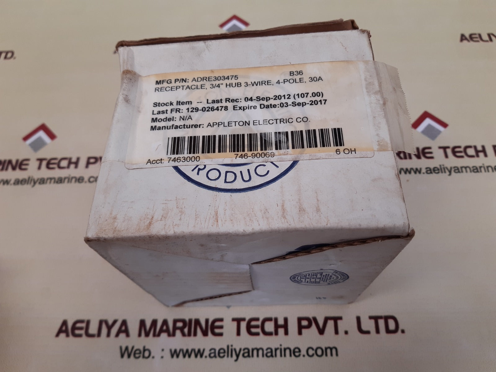 Appleton adr3034 powertite receptacle