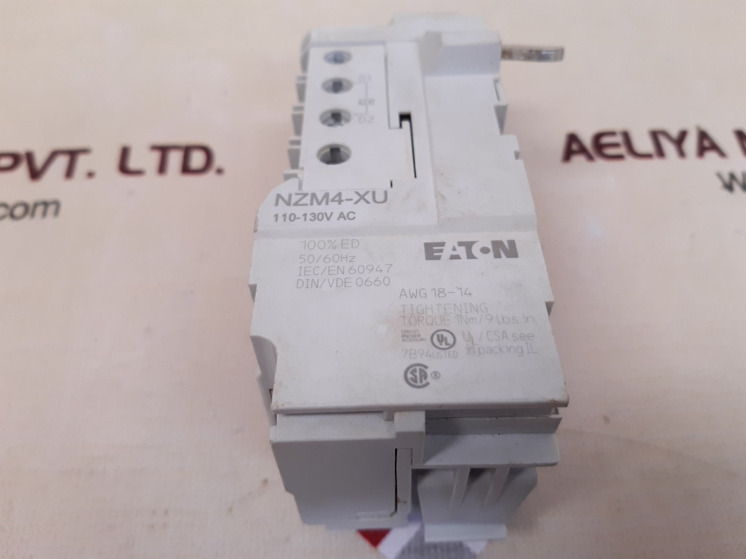 Eaton moeller nzm4-xu undervoltage release 110-130v ac