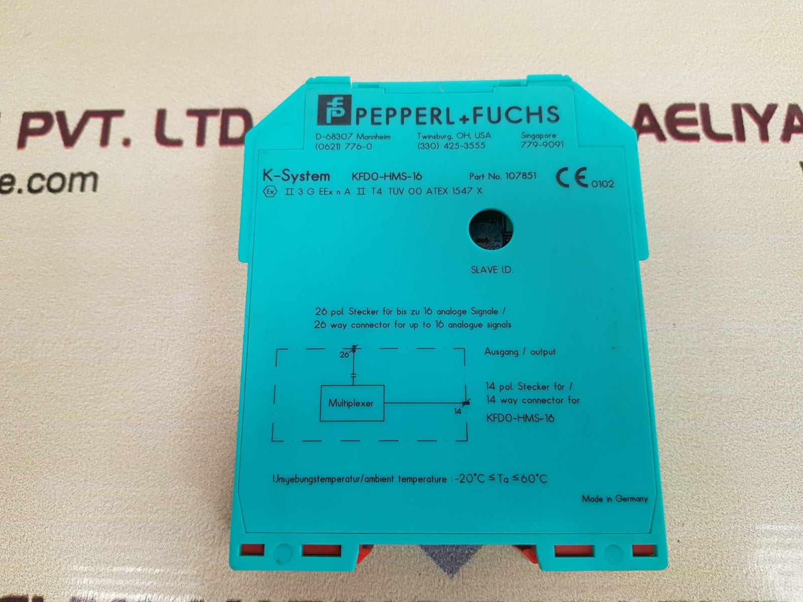 Pepperl+fuchs k-system kfd0-hms-16 multiplexer slave