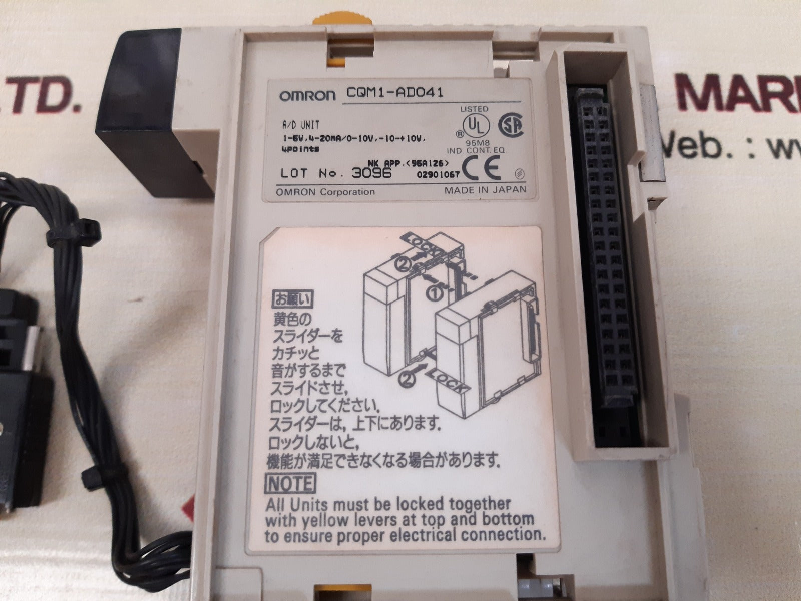 Omron cqm1-ad041 a/d unit