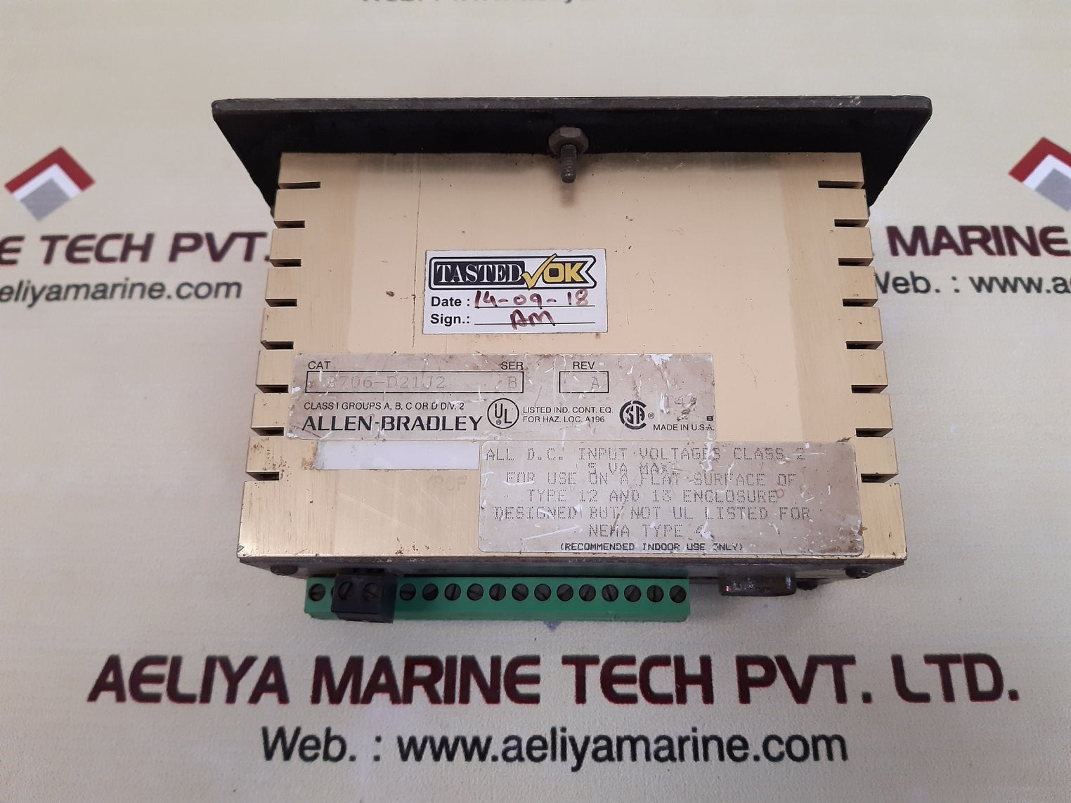 Allen-bradley 2706-d21j2 operator interface ser.b rev.a