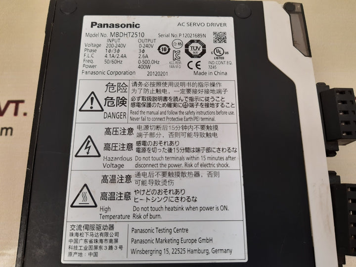 Panasonic mbdht2510 ac servo driver