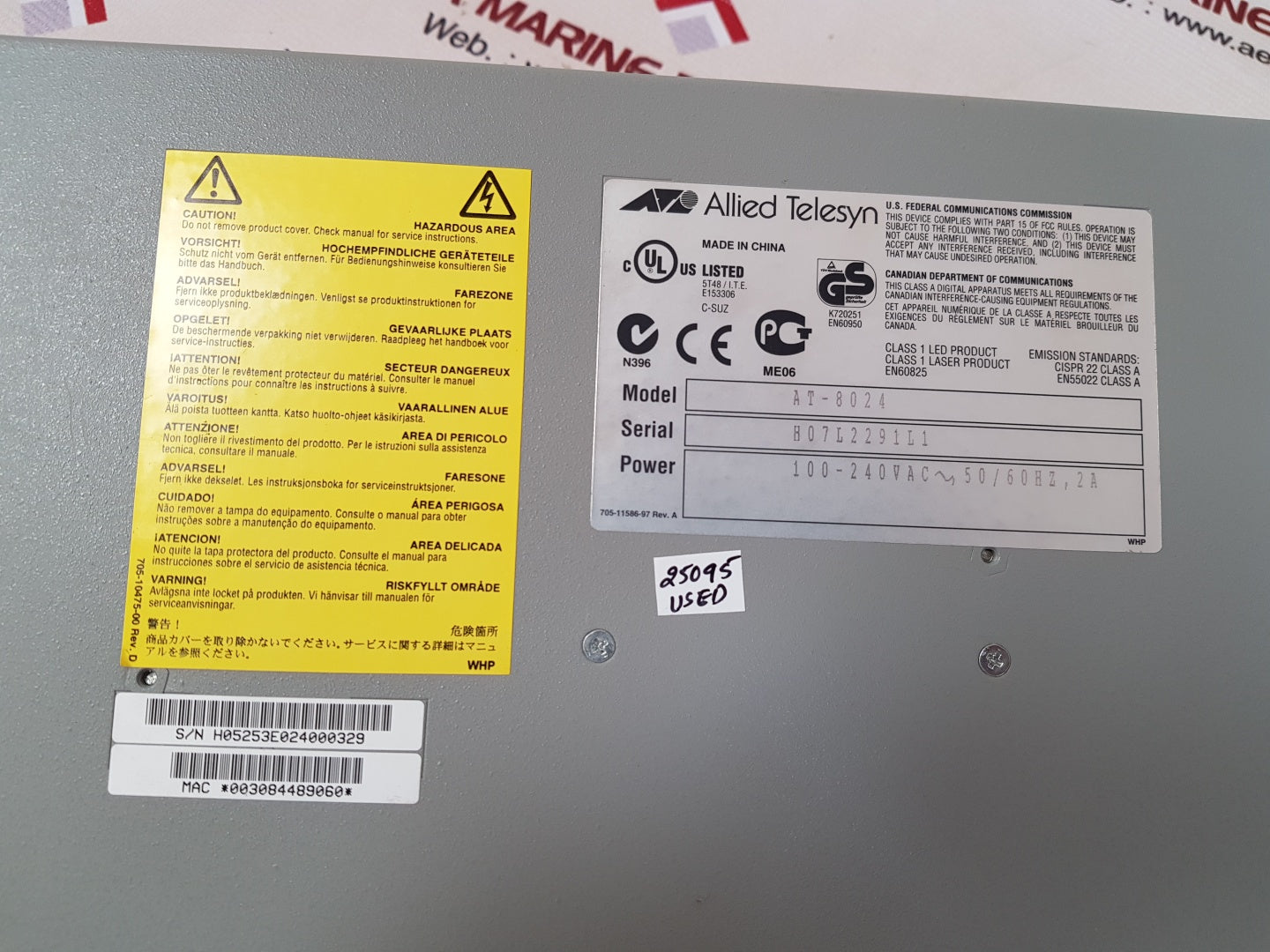 Allied telesyn at-8024 10base-t/100base-tx fast Ethernet switch