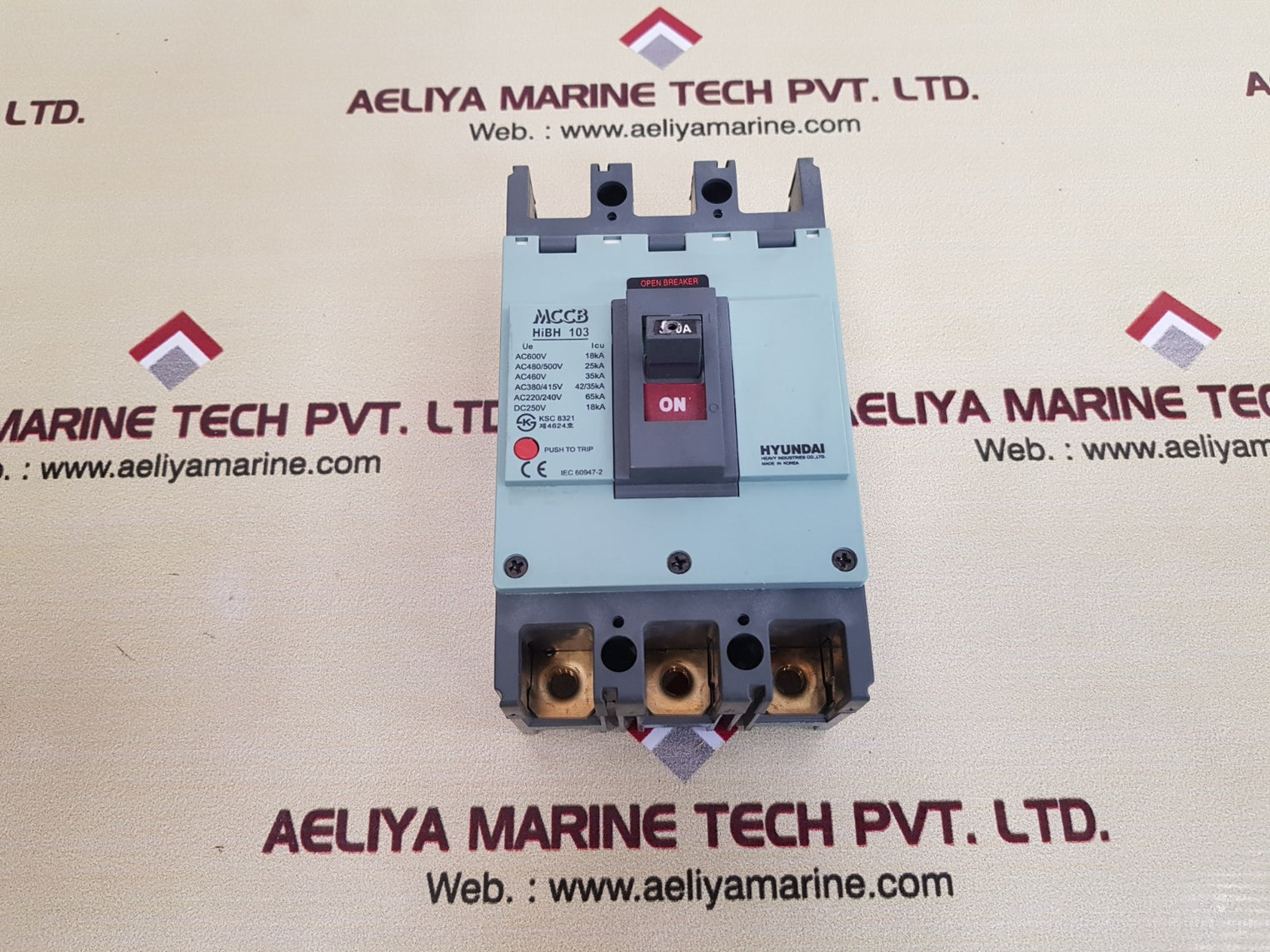 Hyundai mccb hibh 103 molded case circuit breaker USed