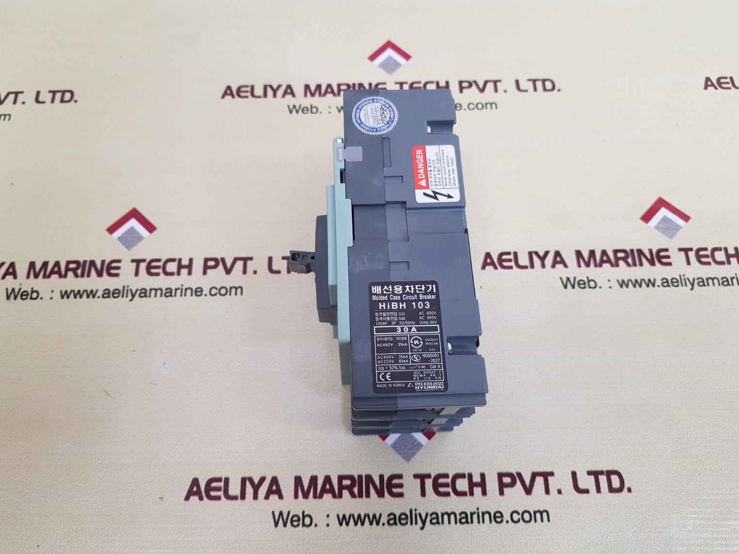 Hyundai mccb hibh 103 molded case circuit breaker USed