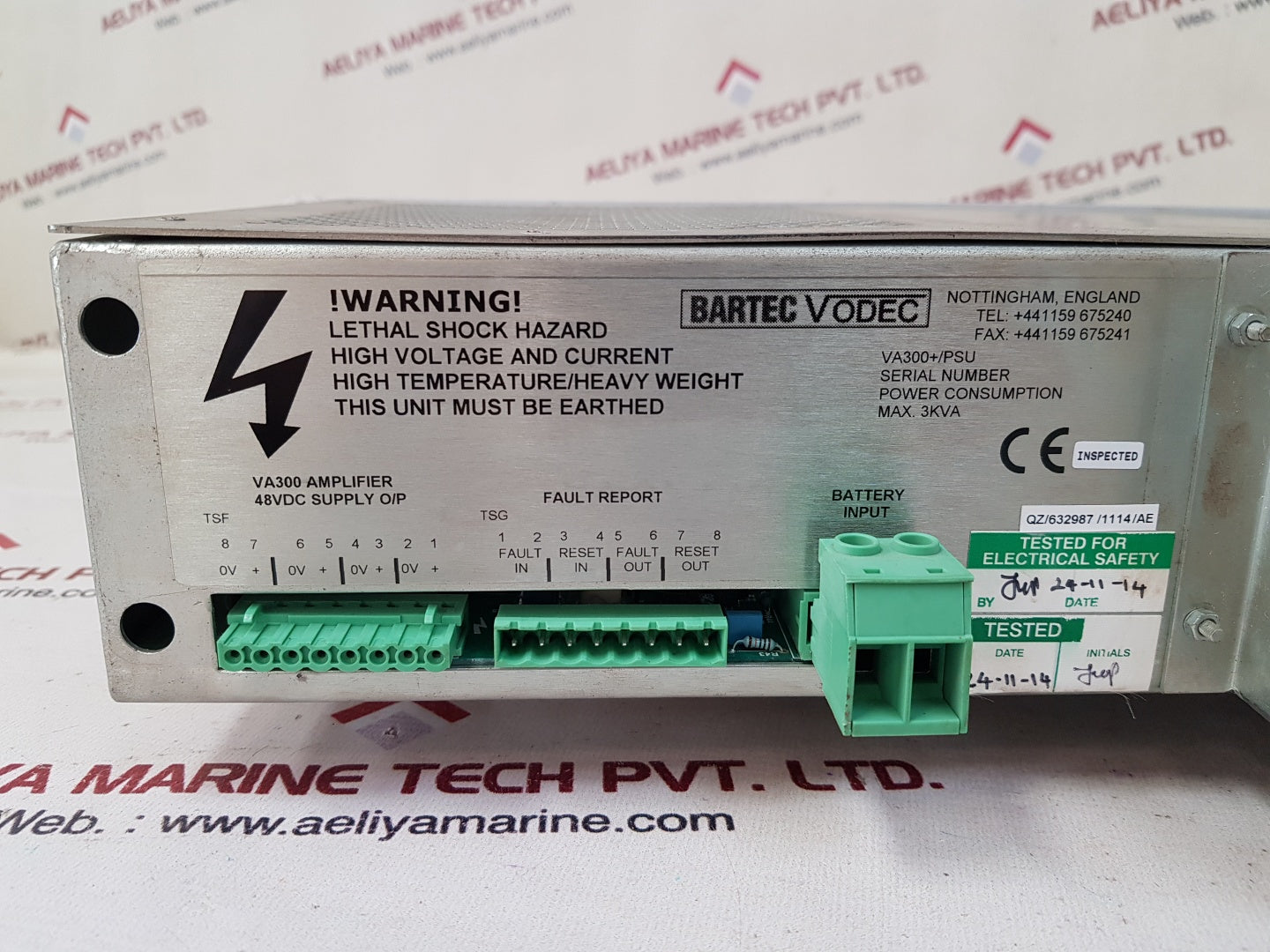 Bartec vodec va300/psu va300 amplifier power supply