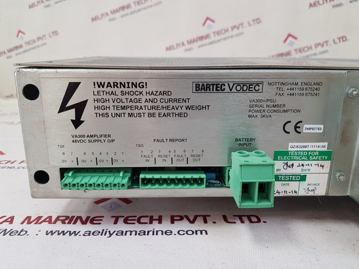 Bartec vodec va300/psu va300 amplifier power supply