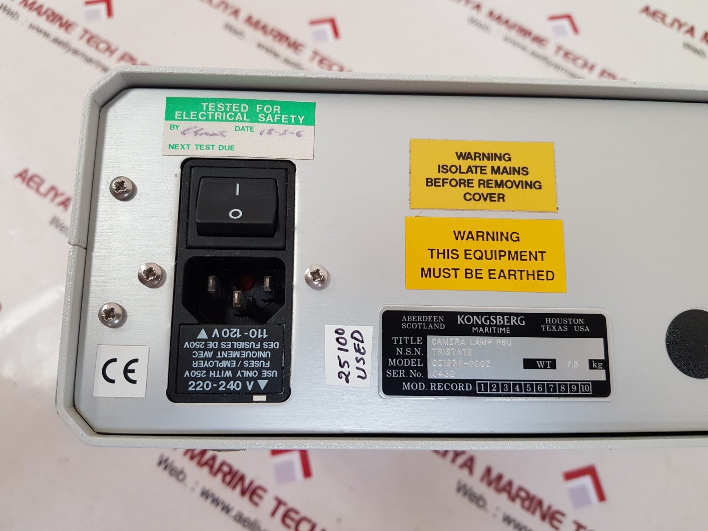 Kongsberg oe1232-0002 camera lamp surface control unit