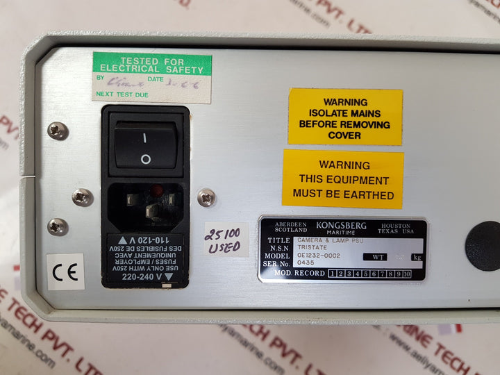 Kongsberg oe1232-0002 camera lamp surface control unit