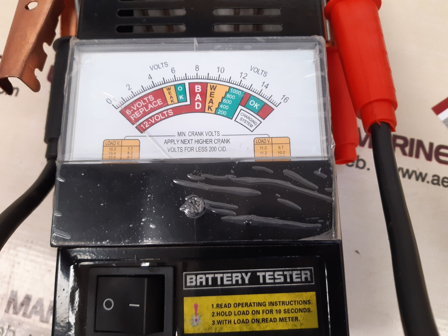 Battery tester 0 to 16 volts
