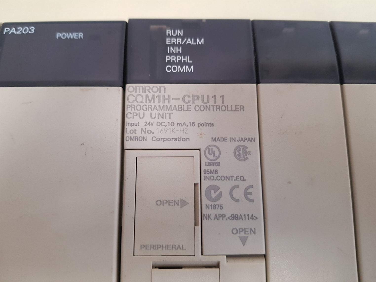 Omron pa203,cqm1h-cpu11,od213, programmable controller