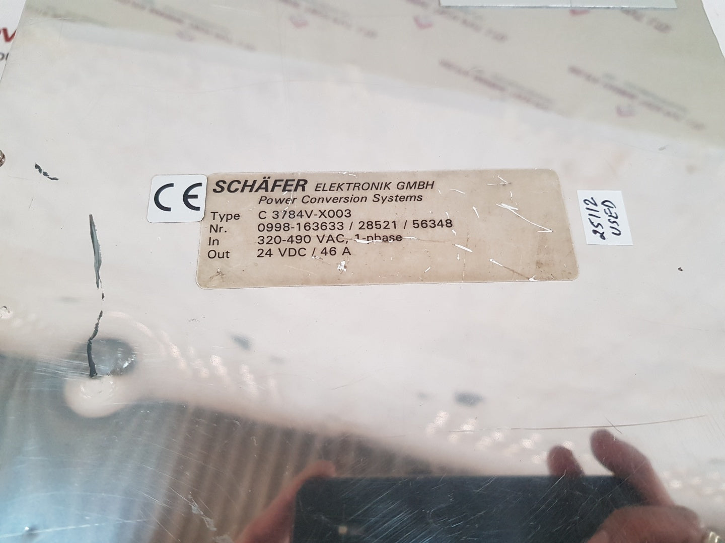 Schafer c 3784v-x003 power supply