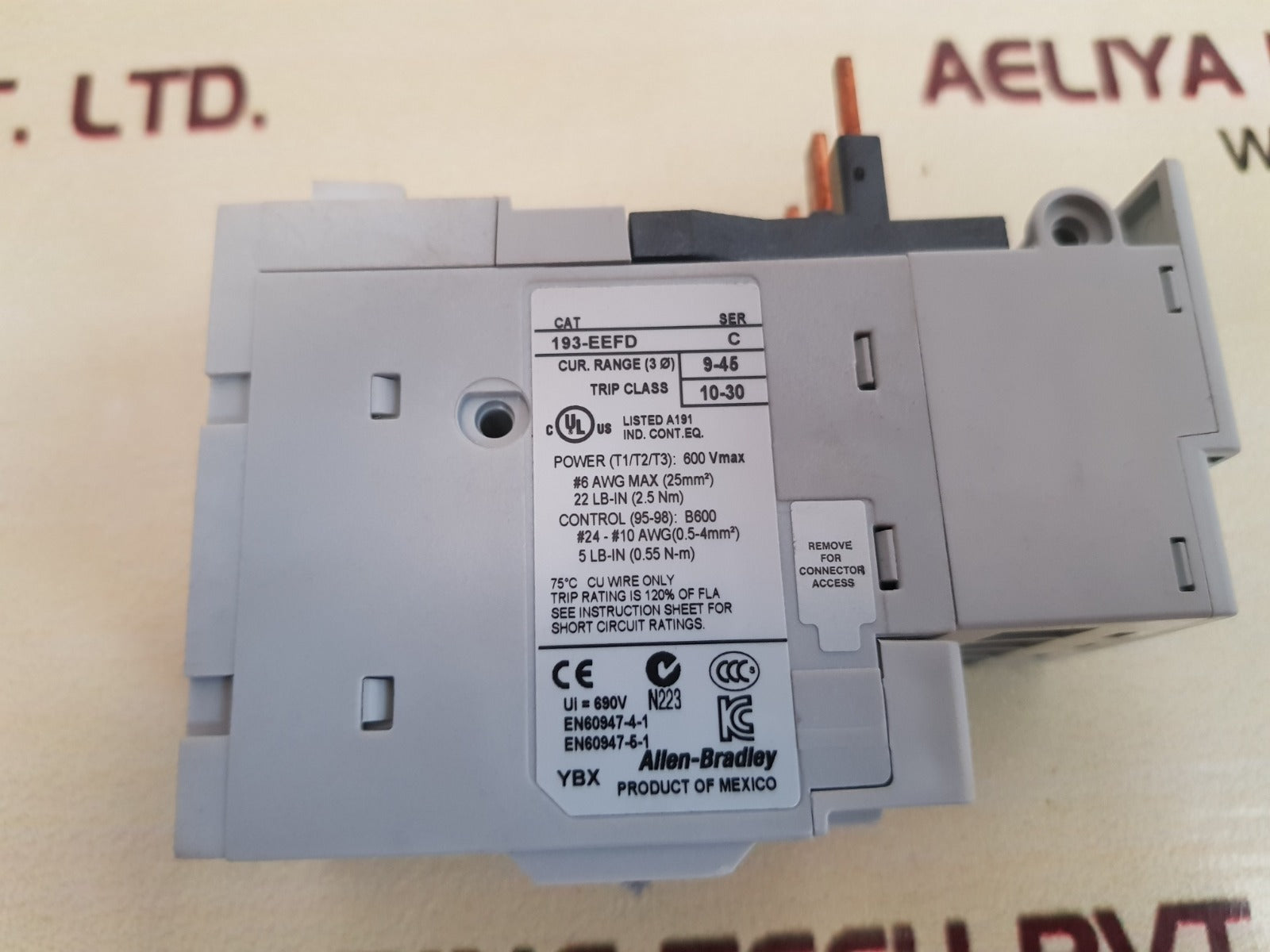 Allen bradley e1 plus 193-eefd overload relay