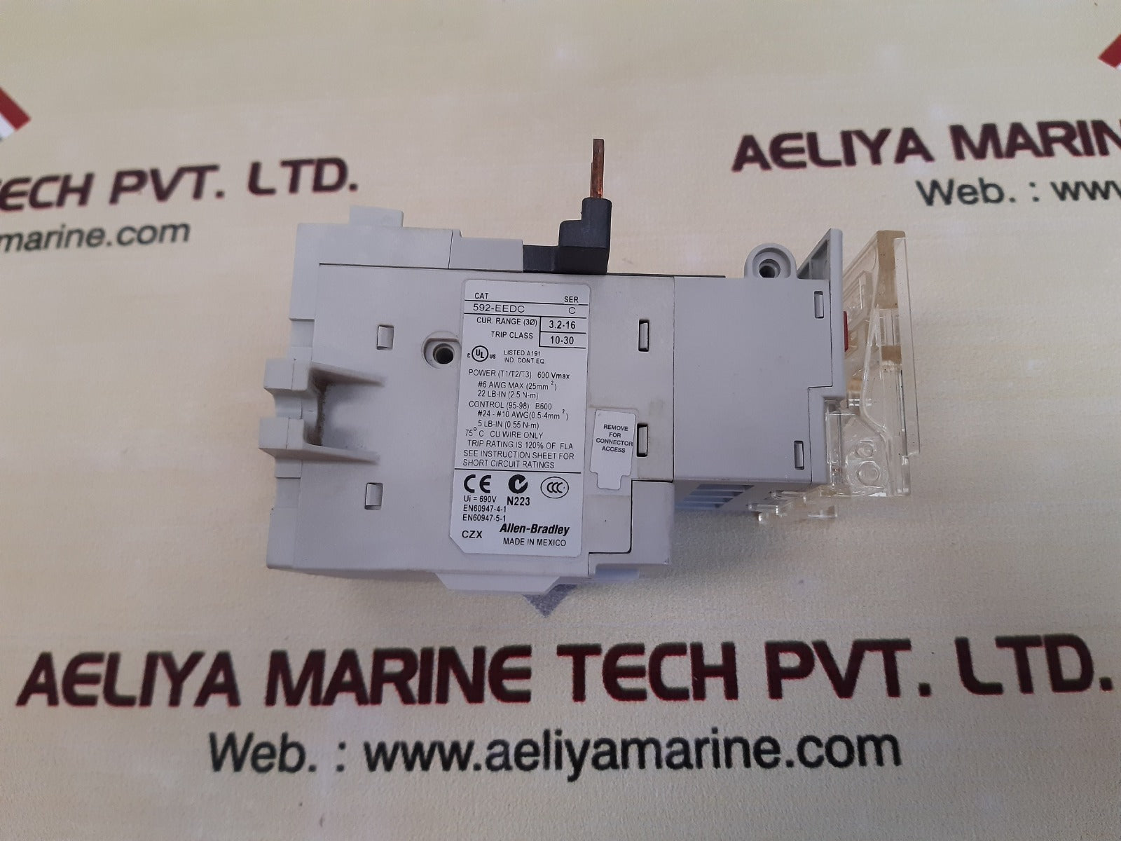 Allen-bradley 592-eedc ser.c three phase overload relay