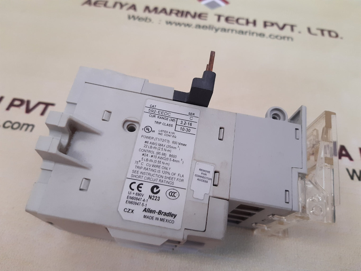 Allen-bradley 592-eedc ser.c three phase overload relay