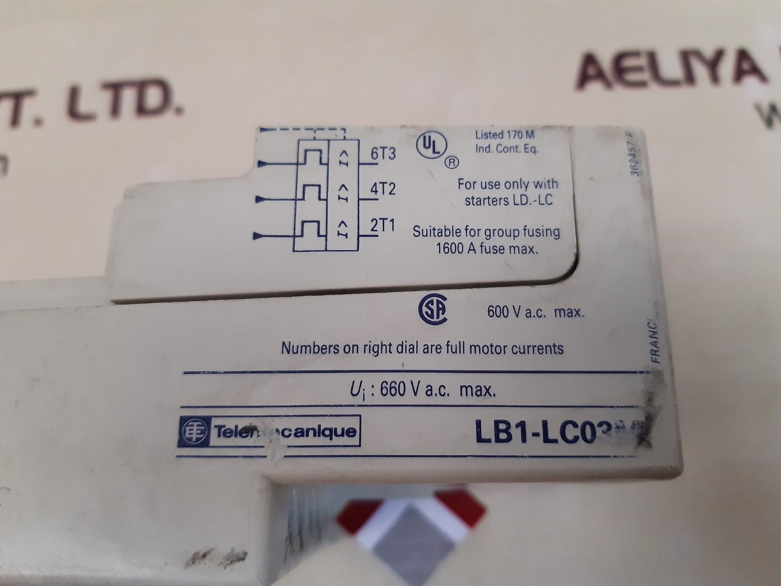 Telemecanique lb1-lc03m03 protection module