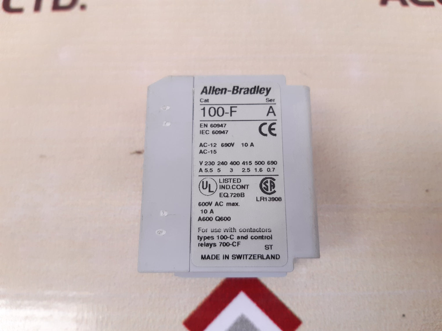 Allen-bradley 100-f ser.a auxiliary contact