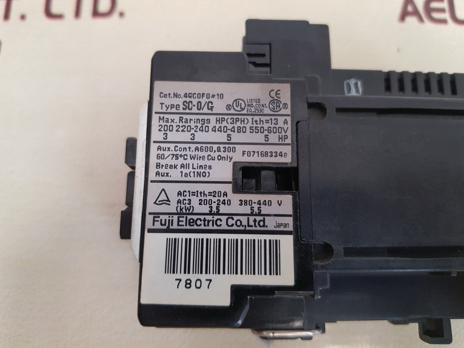 Fuji electric sc-0/g [13] contactor