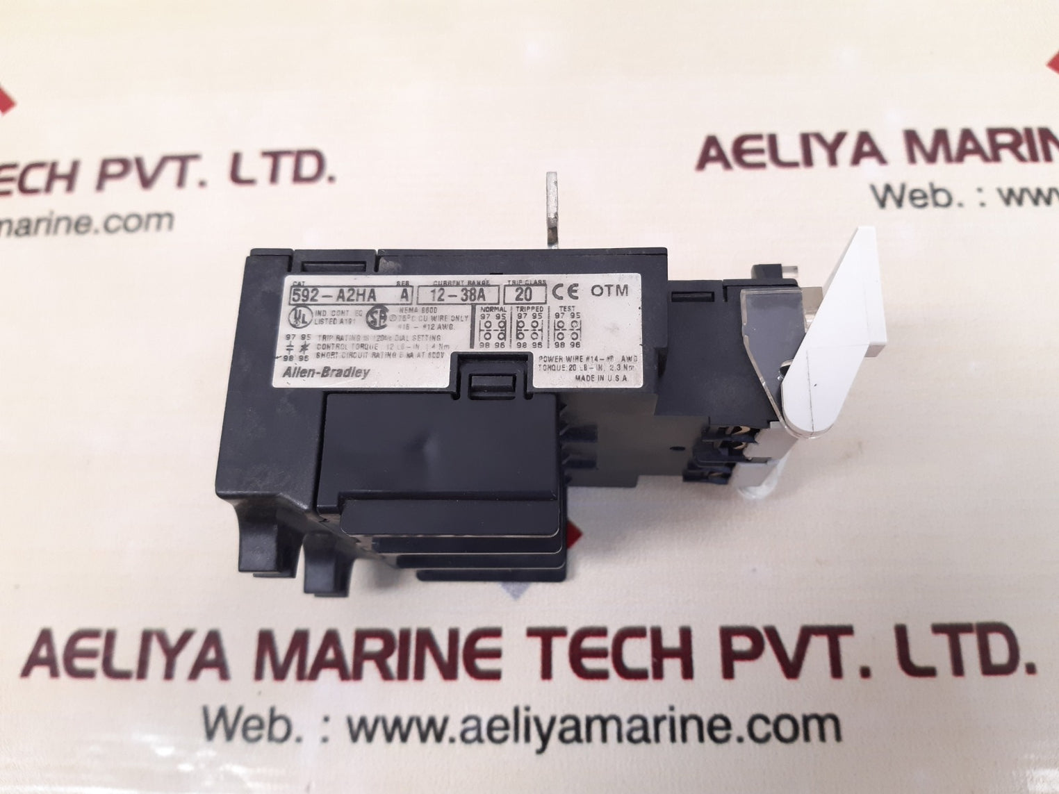 Allen-bradley 592-a2ha ser.a overload relay