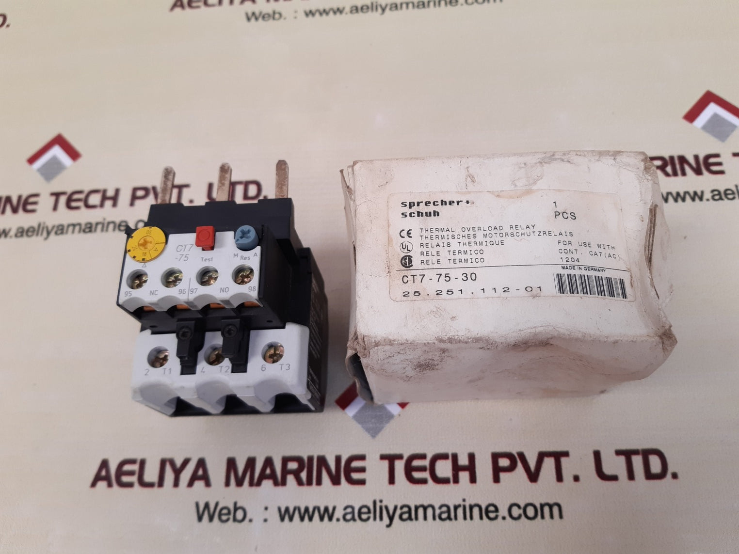 Sprecher+schuh ct7-75-30 thermal overload relay