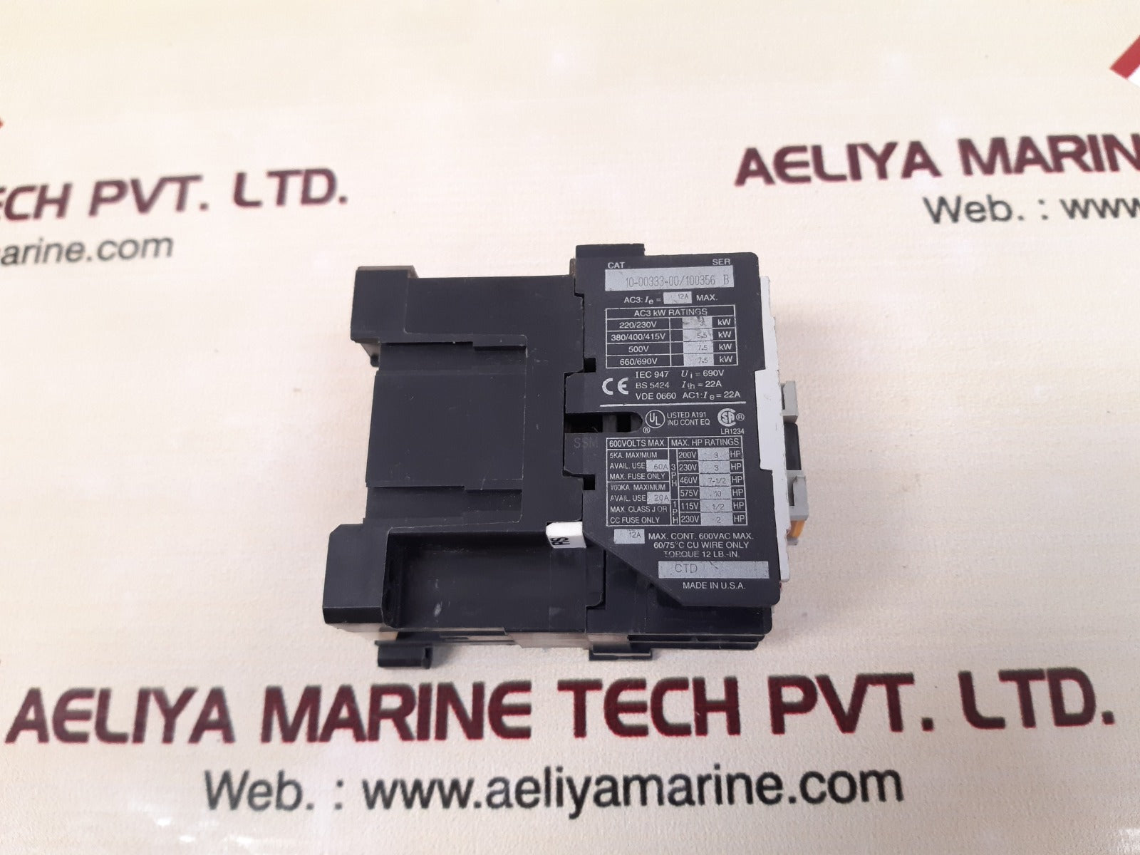 Carrier transicold 10-00333-00/100356 contactor ser.b