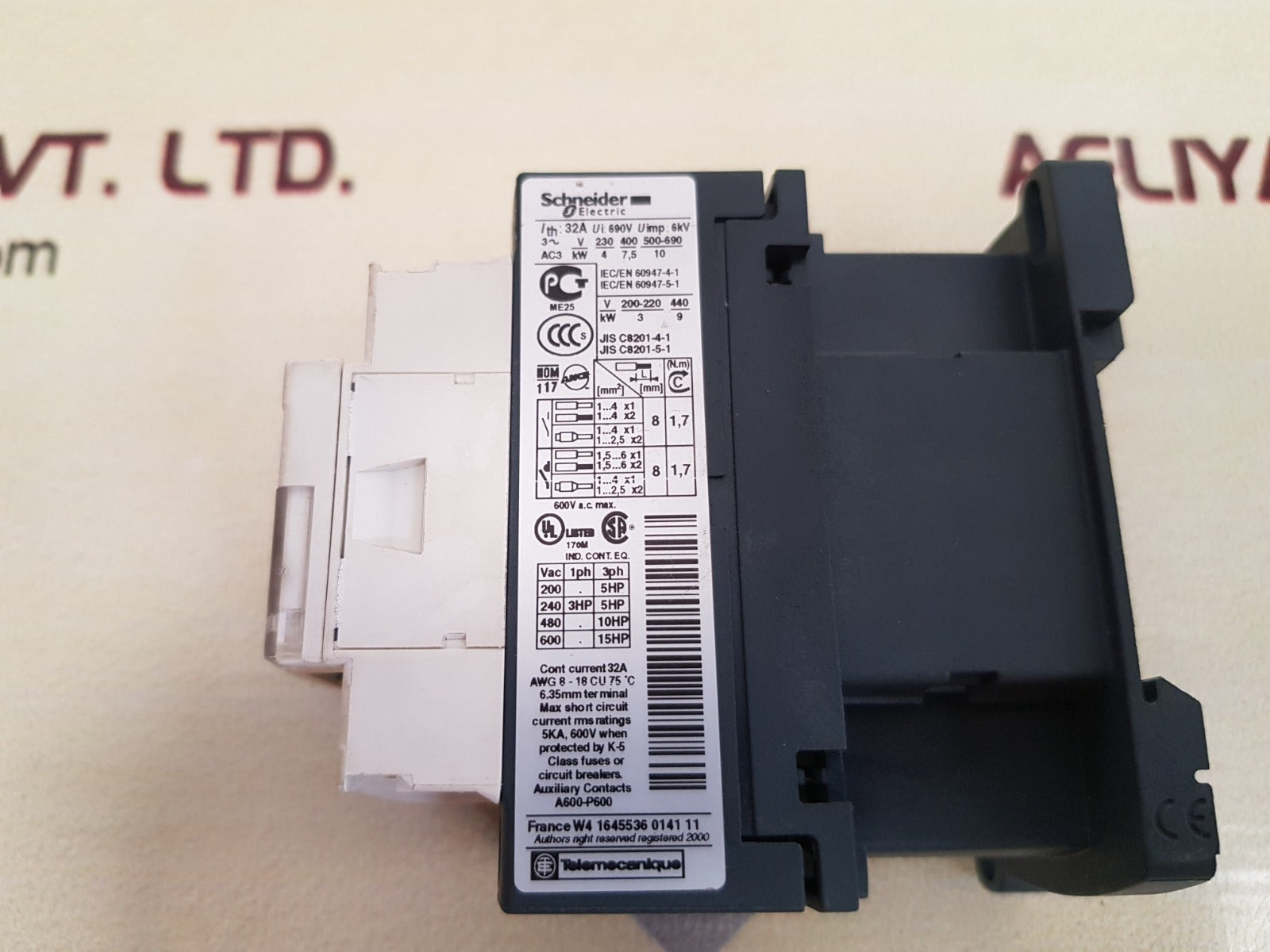 Schneider electric/telemecanique lc1d18 contactor