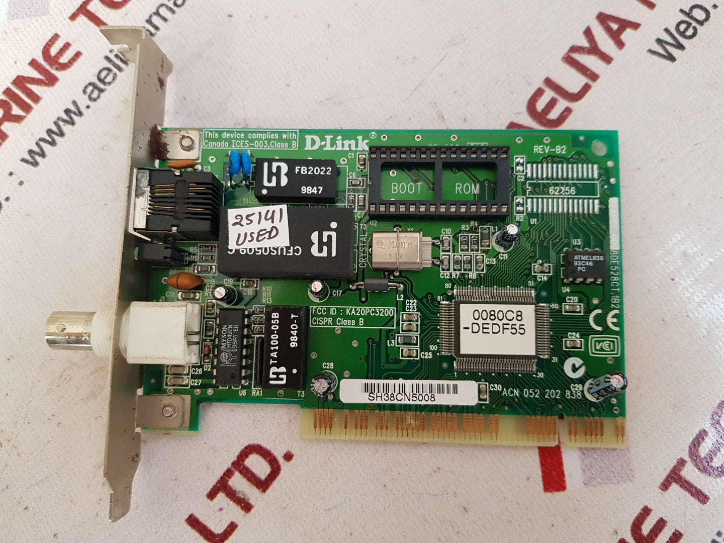 D-link acn 052 202 838 pci ethernet card 8de528ct.1b2