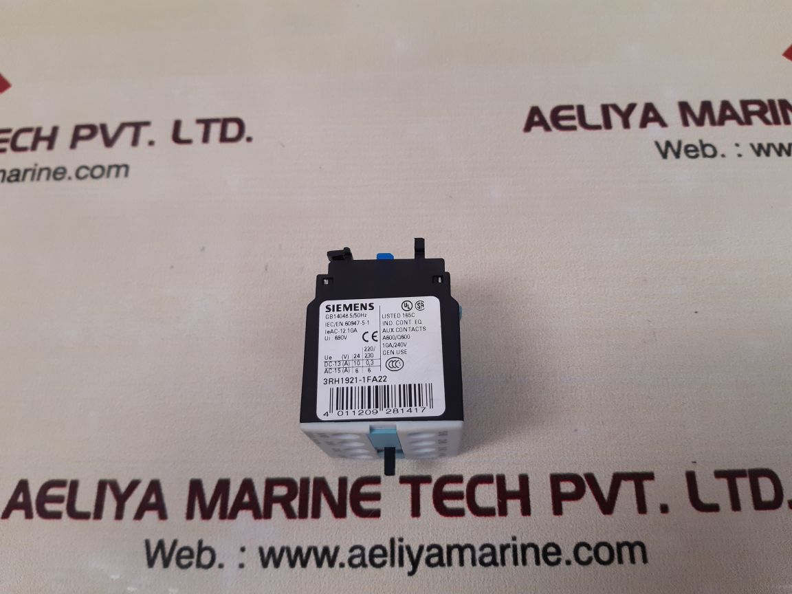 Siemens 3rh1921-1fa22 auxiliary switch block 