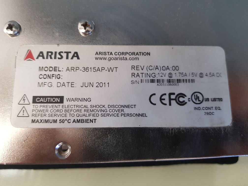 Arista arp-3615ap-wt touch screen panel 