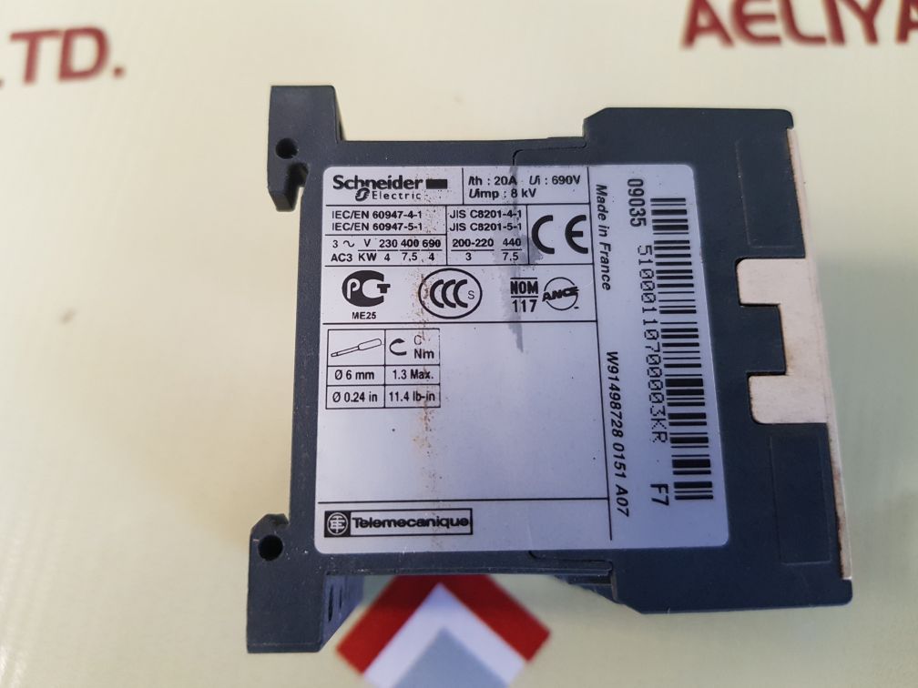 Telemecanique/schneider lc1k16 10f7 contactor Used 