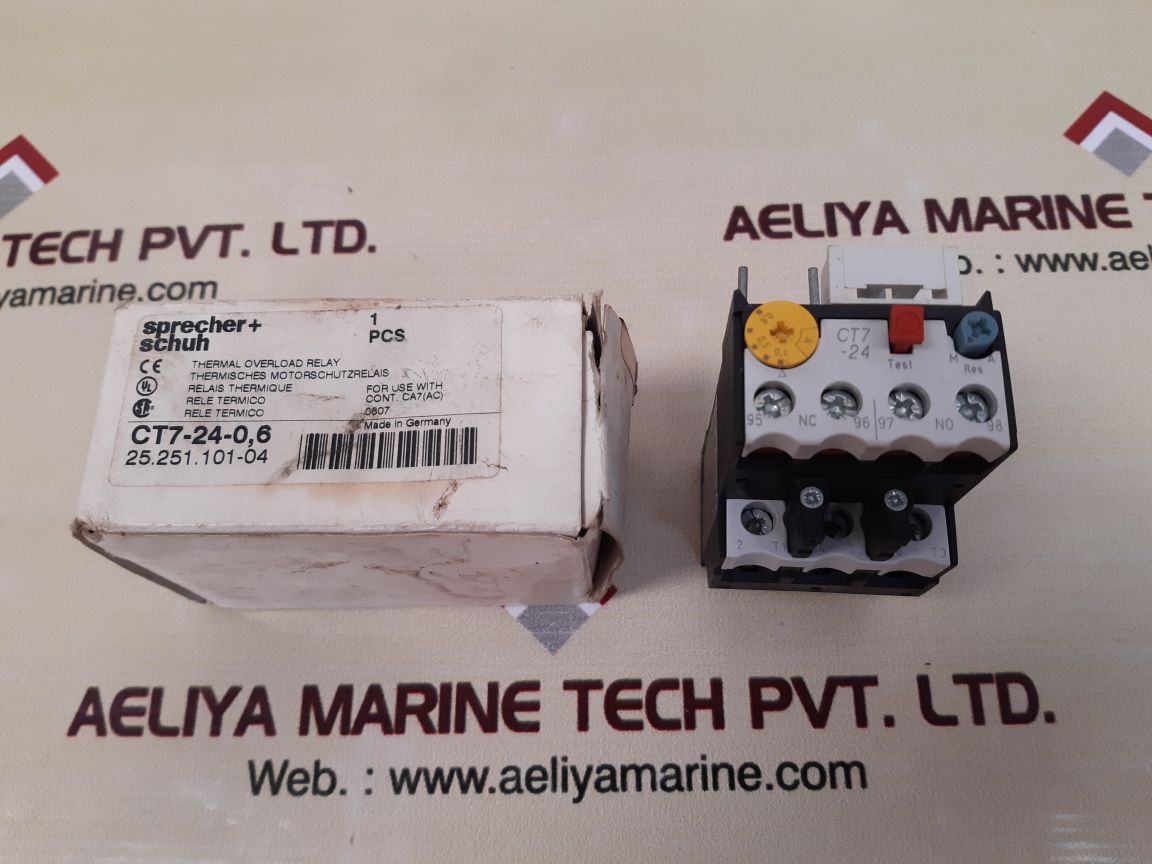 Sprecher+schuh ct7-24-0,6 thermal overload relay 