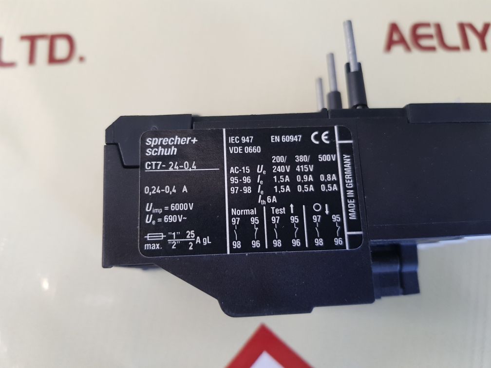 Sprecher+schuh ct7-24-0,4 thermal overload relay