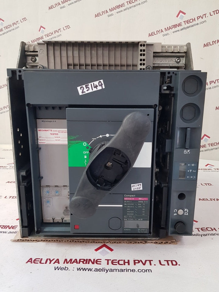 Schneider electric compact ns800 h micrologic 2.0 trip unit 
