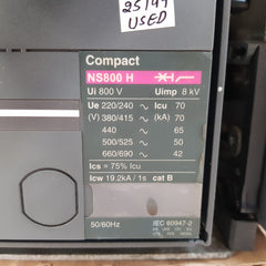 Schneider electric compact ns800 h micrologic 2.0 trip unit 