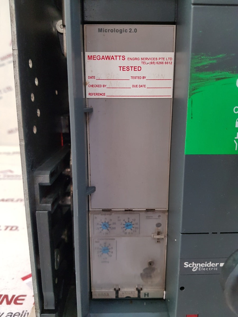 Schneider electric compact ns800 h micrologic 2.0 trip unit 
