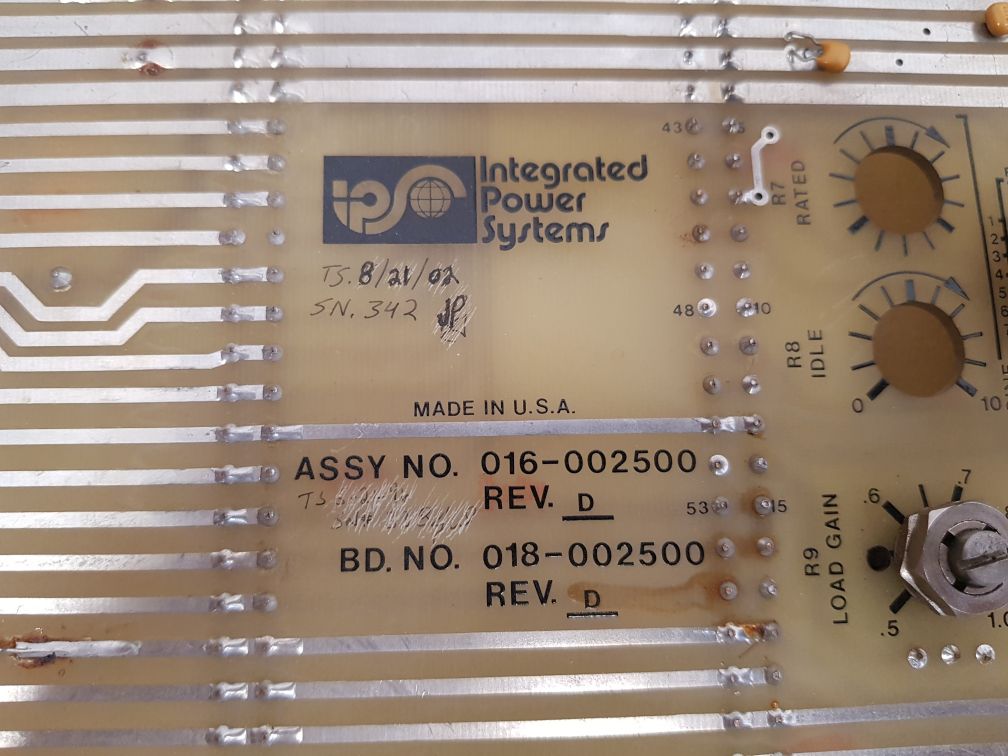 Integrated power systems 016-002500 motherboard rev.d
