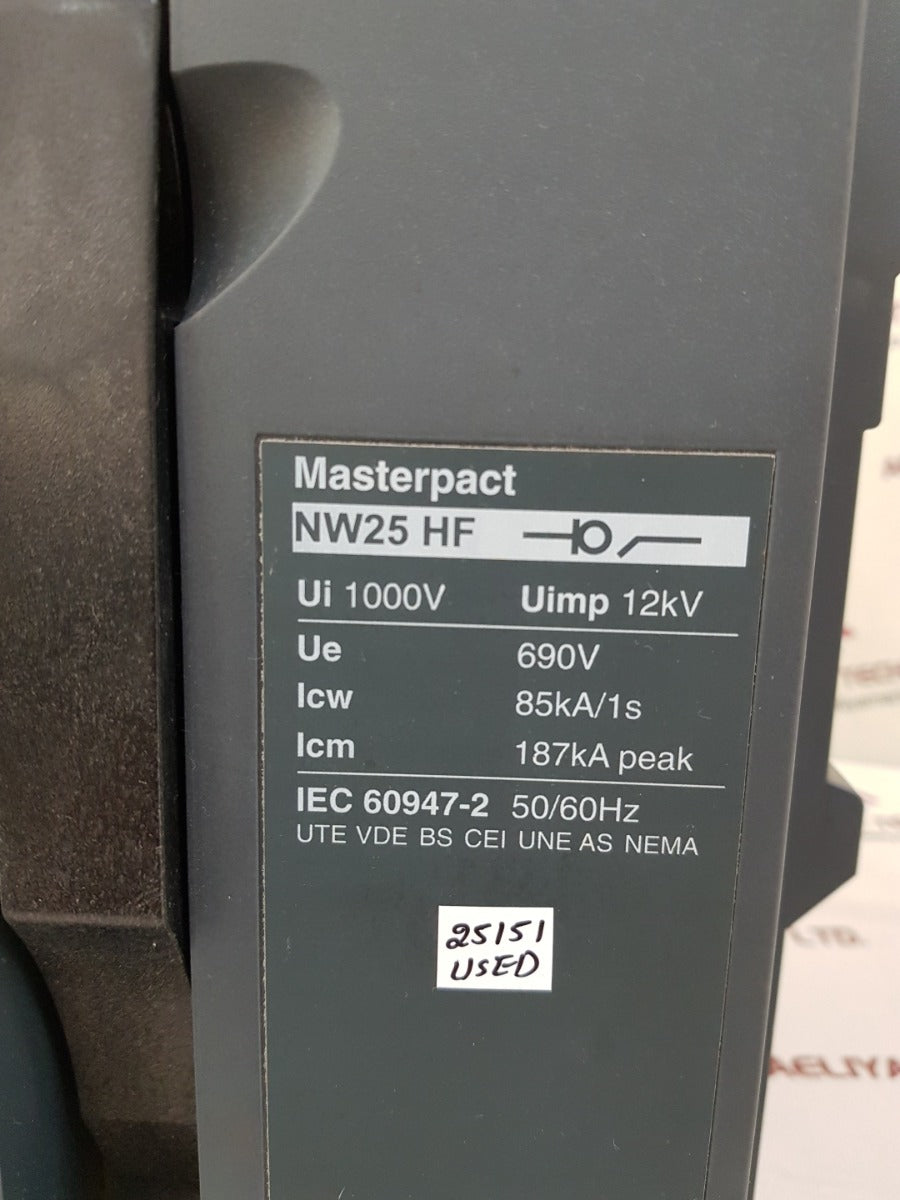 Merlin Gerin Nw08-40 H1-h2 2500A Circuit Breaker Masterpact Nw25 Hf