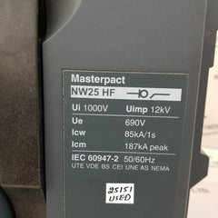 Merlin Gerin Nw08-40 H1-h2 2500A Circuit Breaker Masterpact Nw25 Hf