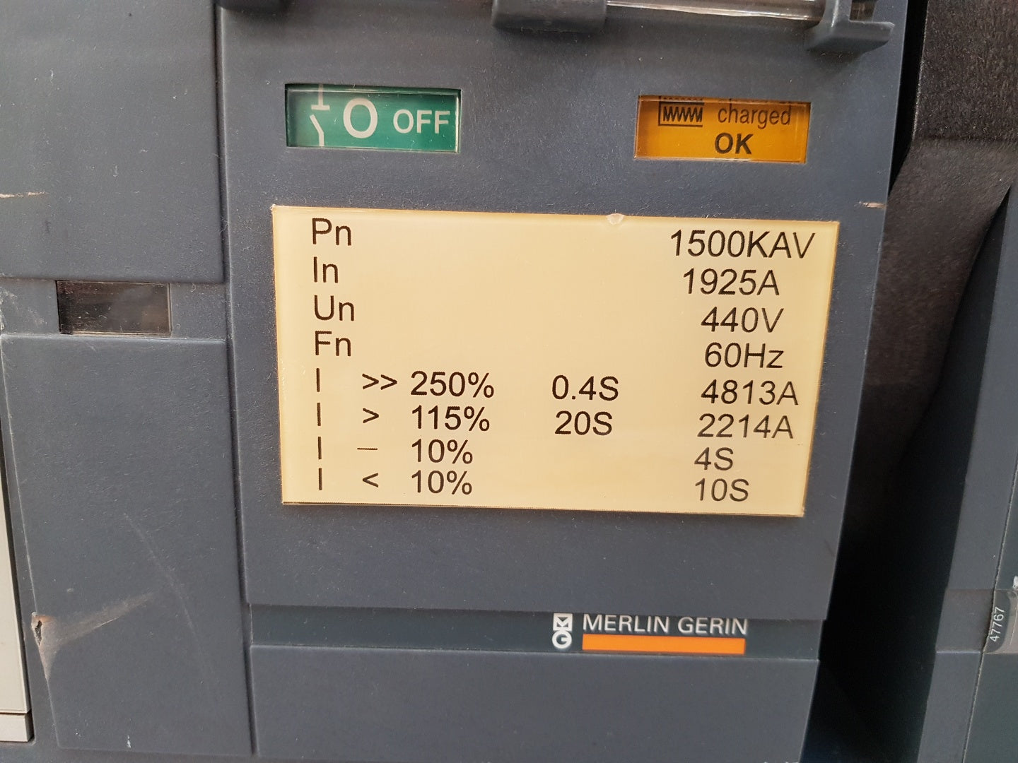 Merlin Gerin Nw08-40 H1-h2 2500A Circuit Breaker Masterpact Nw25 Hf