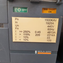 Merlin Gerin Nw08-40 H1-h2 2500A Circuit Breaker Masterpact Nw25 Hf