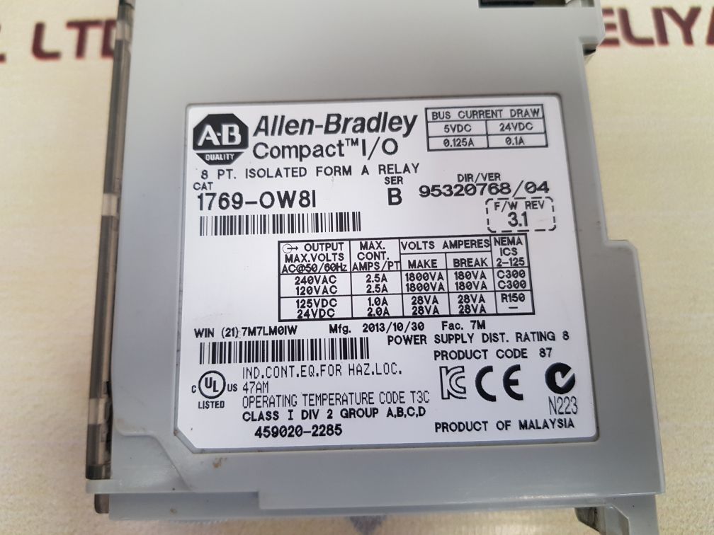 Allen-bradley 1769-ow8I Output Module
