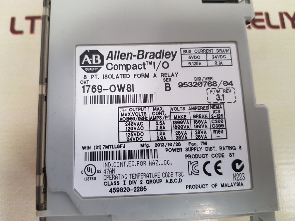 Allen-bradley 1769-ow8I Ser.B Compact I/O Module
