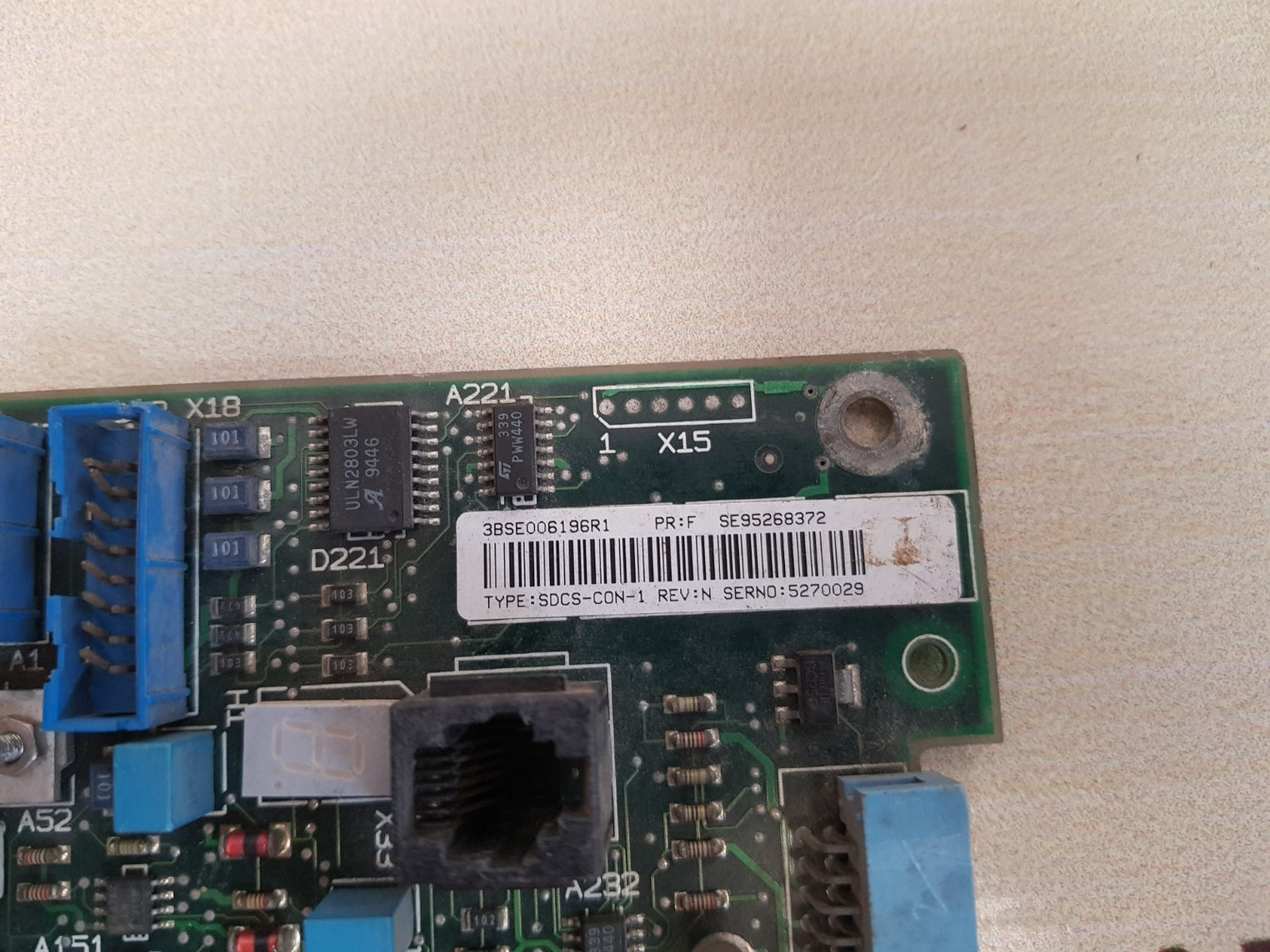 Abb sdcs-con-1 control board 3bse006196r1