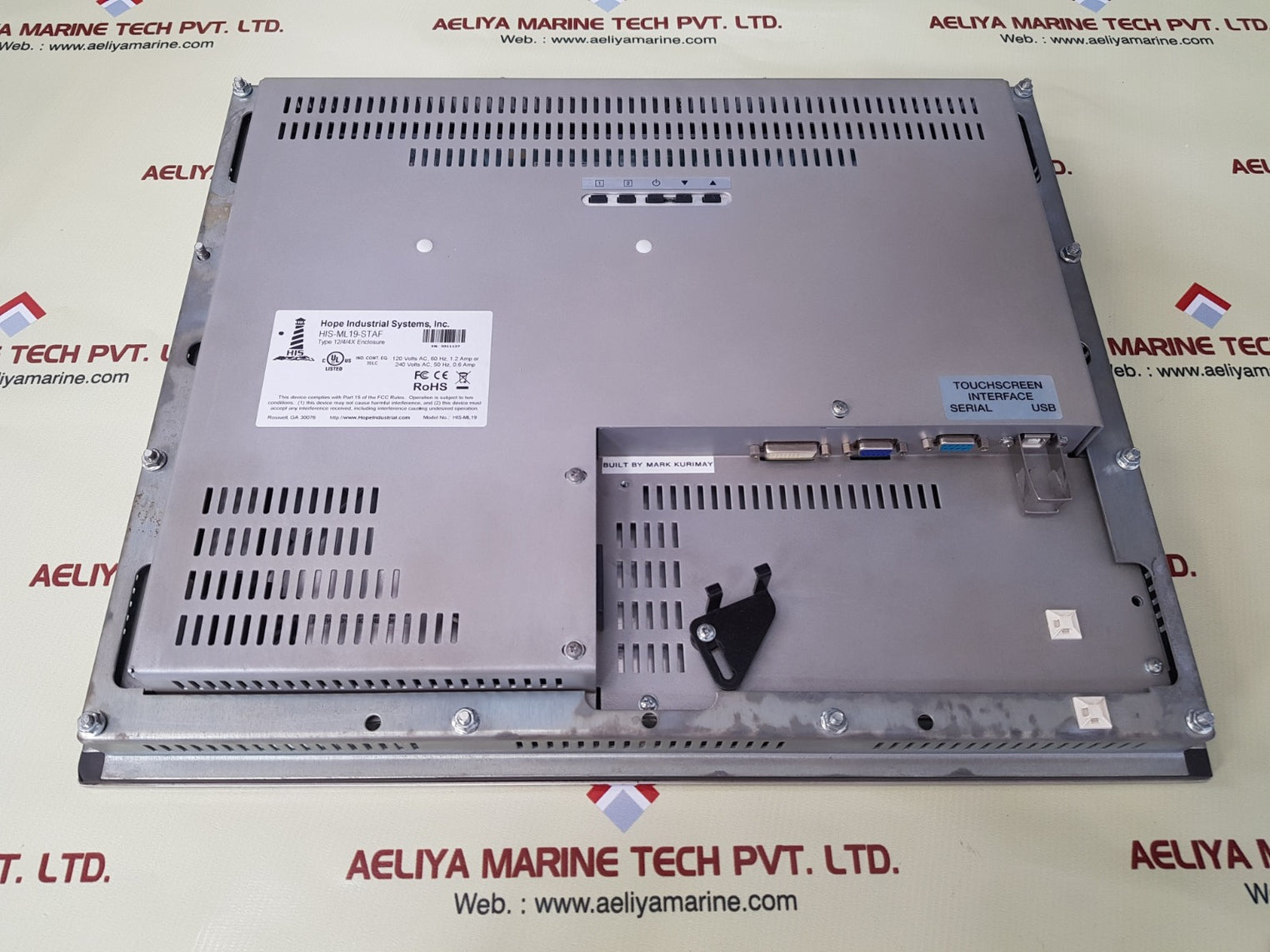 Hope industrial systems his-ml 19 touchscreen operator interface panel 