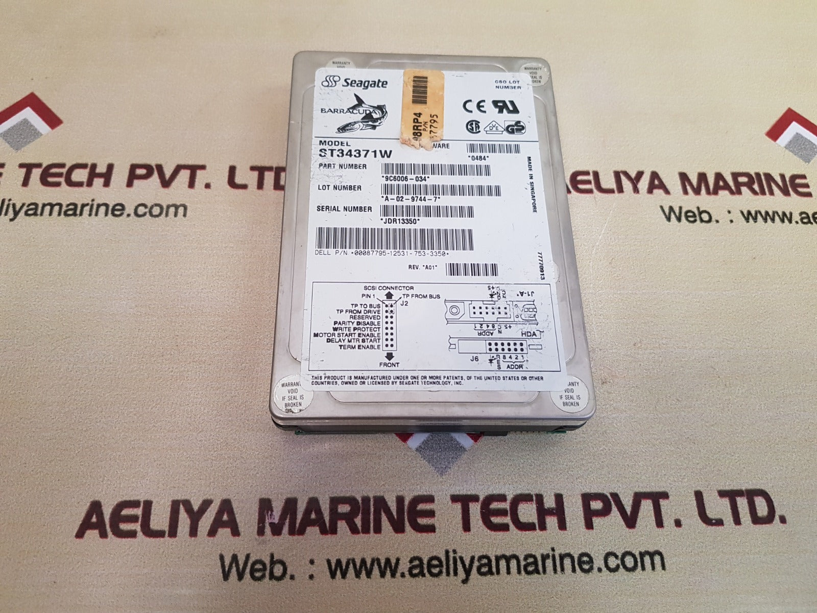 Seagate barracuda st34371w hard disk drive 9c6006-034