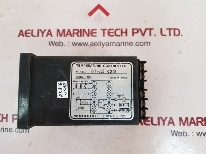 Toho electronics ct-602-kxs temperature controller 