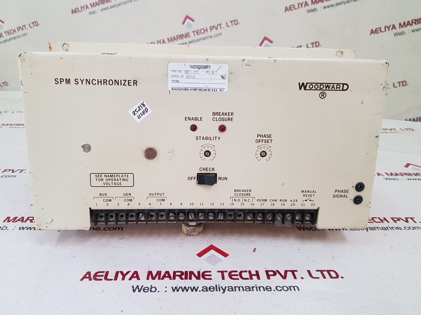 Woodward a8271-610 spm synchronizer 115 vac